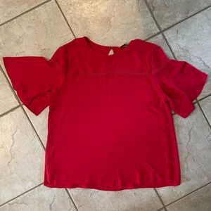 Loft flutter sleeve shirt. Size Large